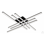 Управляемая светодиодная люстра LINE 6L RC 100 Вт 860x860x90 мм Черная