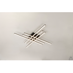 Управляемая светодиодная люстра LINE 6L RC 100 Вт 860x860x90 мм Черная