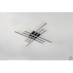 Управляемая светодиодная люстра LINE 6L RC 100 Вт 860x860x90 мм Черная