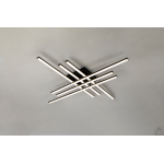 Управляемая светодиодная люстра LINE 6L RC 100 Вт 860x860x90 мм Черная