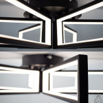 Смарт люстра керована світлодіодна MADERA 6S 115 Вт 650x150 мм Чорна