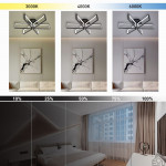 Смарт люстра керована світлодіодна MADERA 6S 115 Вт 650x150 мм Чорна