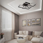 Керована світлодіодна люстра OVAL 75 Bт 6S 810x600x175 мм