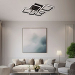 Керована світлодіодна люстра OVAL 75 Bт 6S 810x600x175 мм