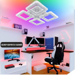 Управляемая светодиодная люстра ROOM ICE RGB 70W 4S-APP-385×385×75-WHITE-220-IP20