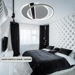 Керована світлодіодна люстра SAVIO 85W 2R-495×420×60-WHITE/BLACK-220-IP20