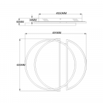 Управляемая светодиодная люстра SAVIO 85W 2R-495×420×60-WHITE/BLACK-220-IP20