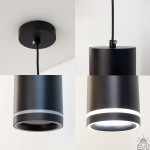 Светильник подвесной SIENA R 83x1000 мм Черный для лампы GX53