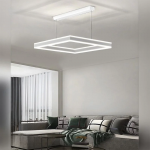 Управляемая светодиодная люстра STELLA 100W S-APP-500x500x1200-WHITE/WHITE-220-IP20