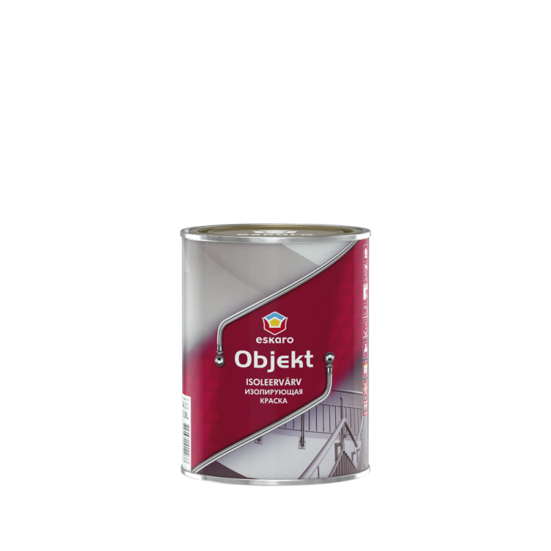 Акрилатна фарба Eskaro Object для перефарбування складних забруднень біла 0.9 л Акрилатна фарба Eskaro Object для перефарбування складних забруднень біла 0.9 л