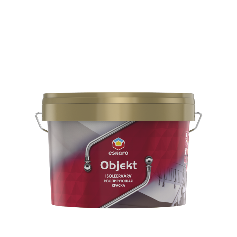 Акрилатна фарба Eskaro Object для перефарбування складних забруднень біла 2.7 л