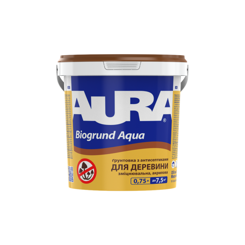 Грунтовка для деревини AURA Biogrund Aqua безбарвна 0.75 л