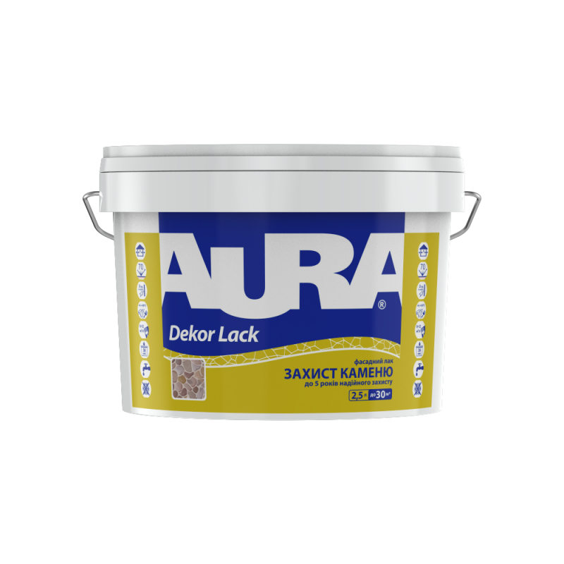 Лак фасадный для камня Aura Dekor Lack полуглянец 2.5 л