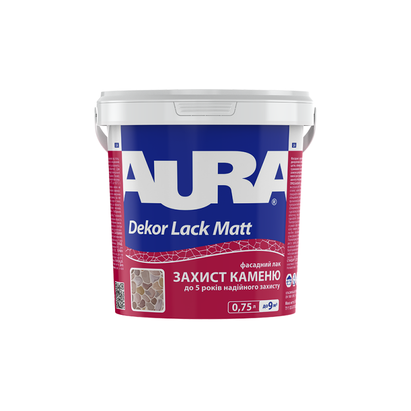Фасадний лак для каменю Aura® Dekor Lack Mat з ефектом «мокрого каменю» напівматовий 0,75 л (0,9 кг) Фасадний лак для каменю Aura® Dekor Lack Mat з ефектом «мокрого каменю» напівматовий 0,75 л (0,9 кг)