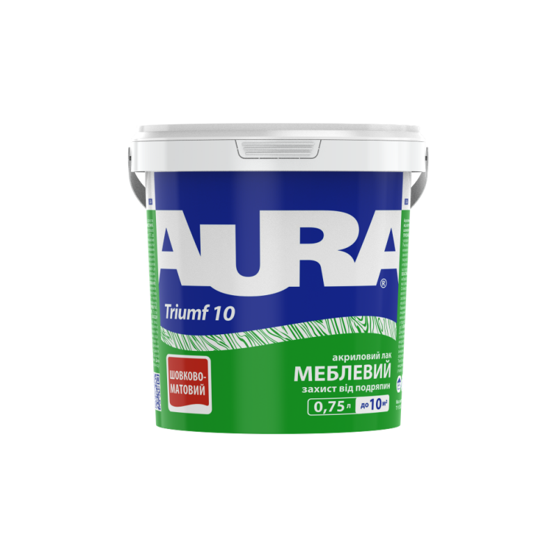 Лак для меблів акриловий Aura® Triumf 10 шовково-матовий 0,75 л (0,76 кг)