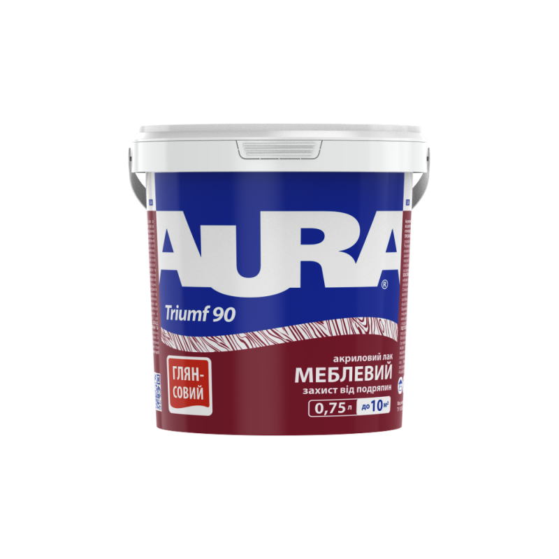 Лак для меблів акриловий Aura® Triumf 90 глянцевий 0,75 л (0,76 кг) Лак для меблів акриловий Aura® Triumf 90 глянцевий 0,75 л (0,76 кг)