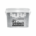 Декоративная краска Aura® Velour Silver с эффектом бархата и велюра серебряная 10 л (11,9 кг)