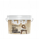 Декоративная краска Мокрый шелк Aura® Silk Glans с шелковистым блеском и перламутровым эффектом серебряная 2,5 л (3 кг)