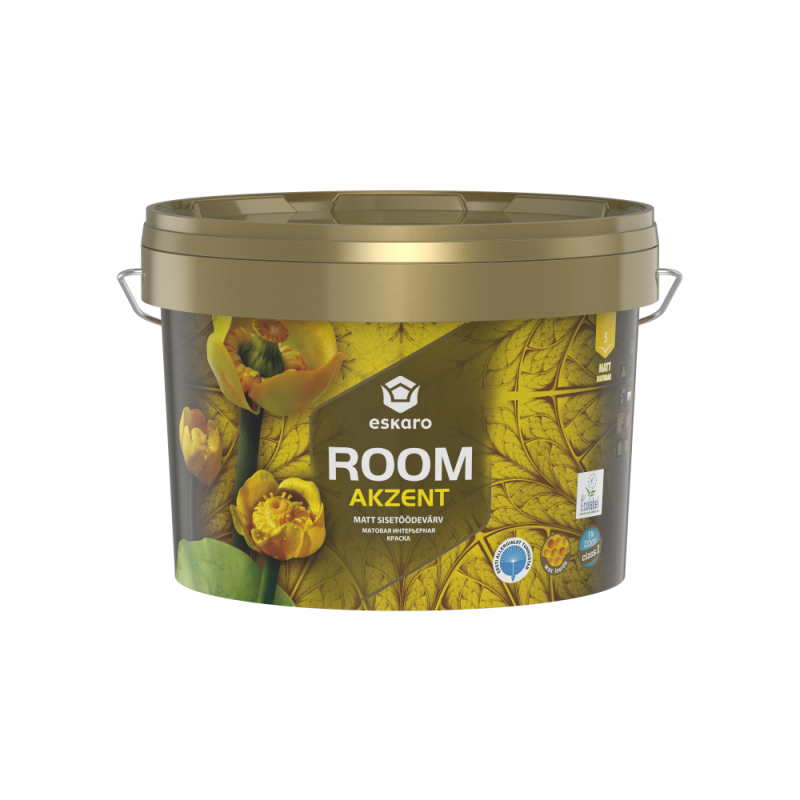 Інтер'єрна фарба Eskaro Akzent Room матова 2.7 л Інтер'єрна фарба Eskaro Akzent Room матова 2.7 л
