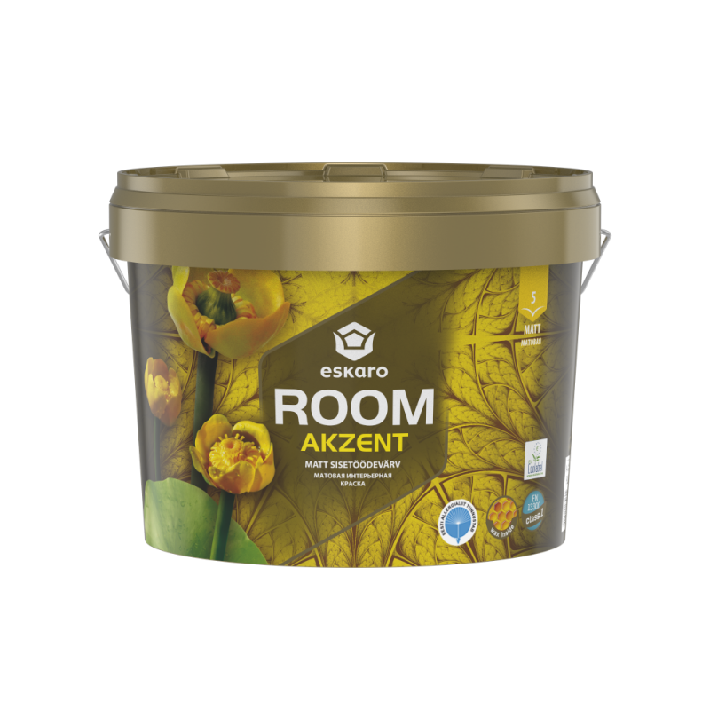 Фарба для стін Eskaro Akzent Room матова Біла 9 л