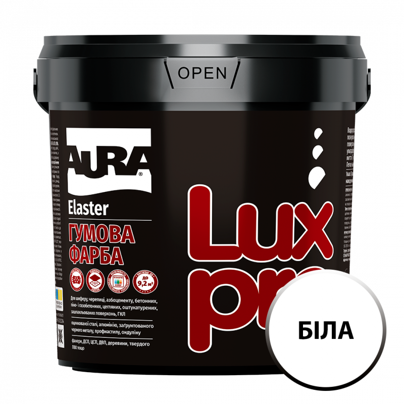 Фарба гумова універсальна Aura Luxpro Elaster матова Біла 1,2 кг