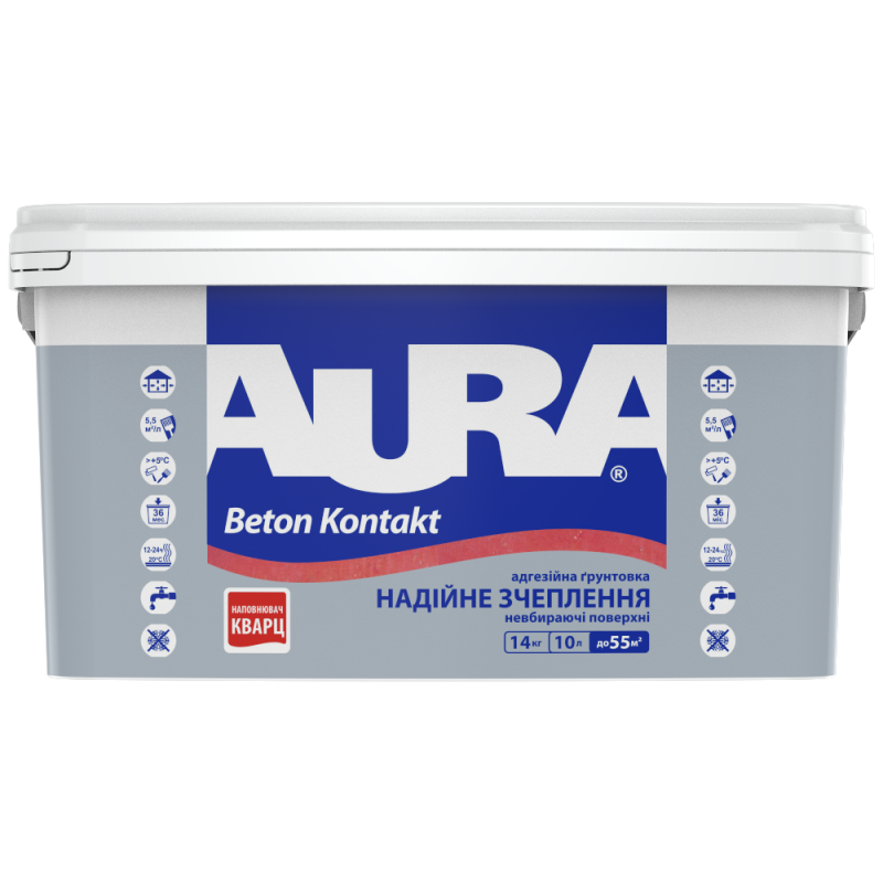 Адгезионная грунтовка AURA Beton Kontakt 14 кг Адгезионная грунтовка AURA Beton Kontakt 14 кг