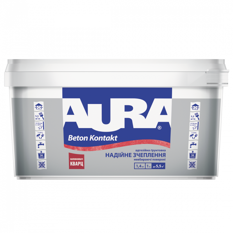 Адгезионная грунтовка AURA Beton Kontakt 1.4 кг