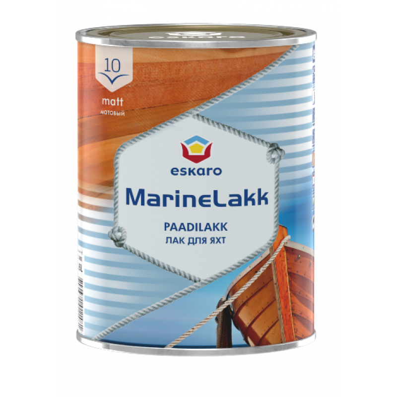 Яхтний лак Eskaro Marine Lakk 10 TIX алкідно-уретановий матовий 0.95 л Яхтний лак Eskaro Marine Lakk 10 TIX алкідно-уретановий матовий 0.95 л