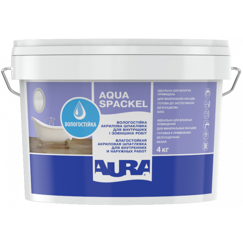 Вологостійка акрилова шпаклівка Aura Luxpro Aqua Spackel 1.2 кг