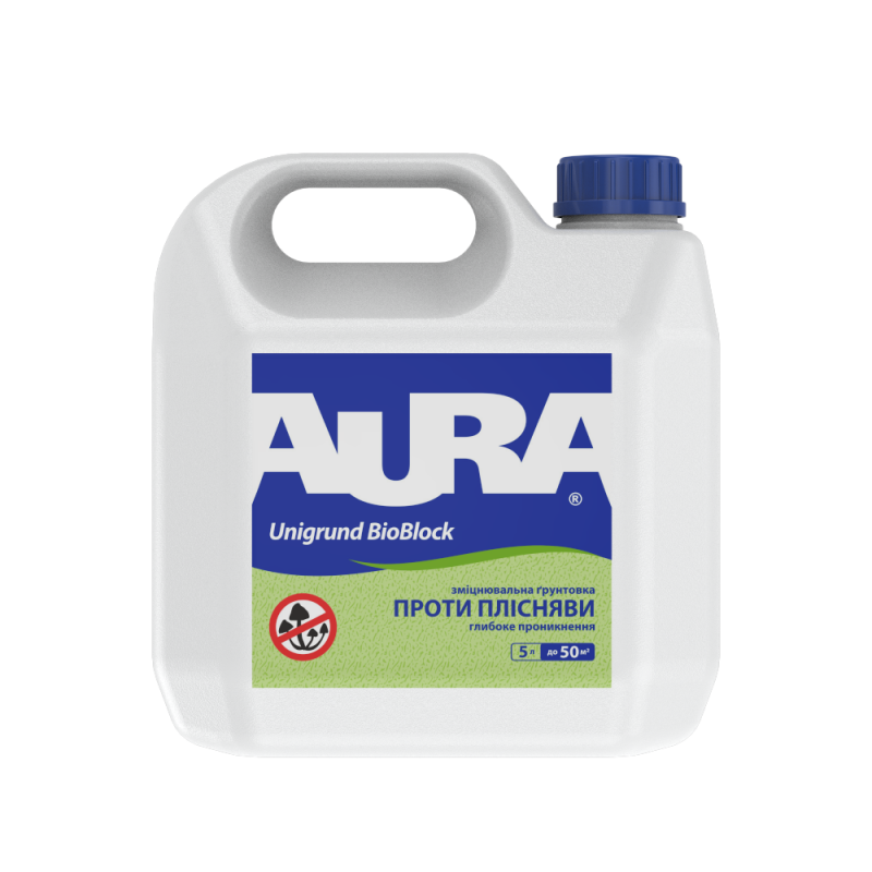 Антицвілева ґрунтовка AURA Unigrund BioBlock 5 л Антицвілева ґрунтовка AURA Unigrund BioBlock 5 л