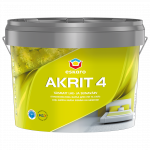 Краска акрилатная Eskaro Akrit 4 для потолков и стен глубокоматовая белая 2,85 л