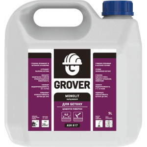 Средство пропитки бетона Grover ASK 617 защищает от пыли, повышает износостойкость бетона 5 л.