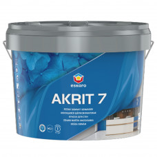 Краска акрилатная Eskaro Akrit 7 для потолков и стен шелковисто-матовая белая