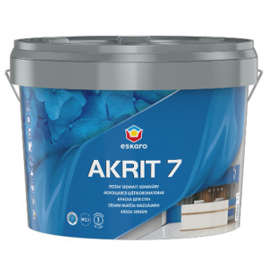 Краска акрилатная Eskaro Akrit 7 для потолков и стен шелковисто-матовая белая