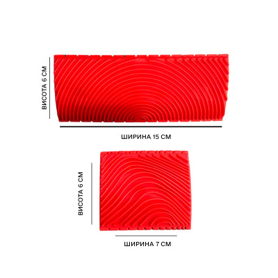 Набір шпателей для імітації текстури деревини 15 см та 7 см 2 шт