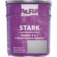 Молоткова емаль Aura® Stark 3 в 1 срібний №20 глянець