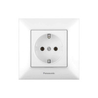 Розетка 1-местная с заземлением Panasonic Arkedia Slim белая WNTC02022WH-UA1
