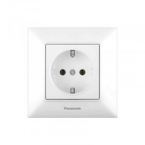 Розетка 1-на з заземленням Panasonic Arkedia Slim біла WNTC02022WH-UA1