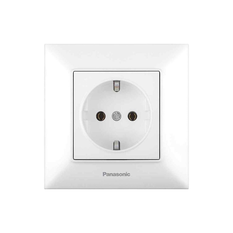 Розетка 1-местная с заземлением Panasonic Arkedia Slim белая WNTC02022WH-UA1