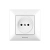 Розетка 1-местная с заземлением (быстр. монтаж) Panasonic Arkedia Slim белая WNTC03022WH-UA1
