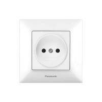 Розетка 1-местная с заземлением (быстр. монтаж) Panasonic Arkedia Slim белая WNTC03022WH-UA1