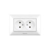 Розетка 2-местная Panasonic Arkedia Slim белая WNTC02042WH-UA1