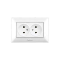 Розетка 2-местная Panasonic Arkedia Slim белая WNTC02042WH-UA1