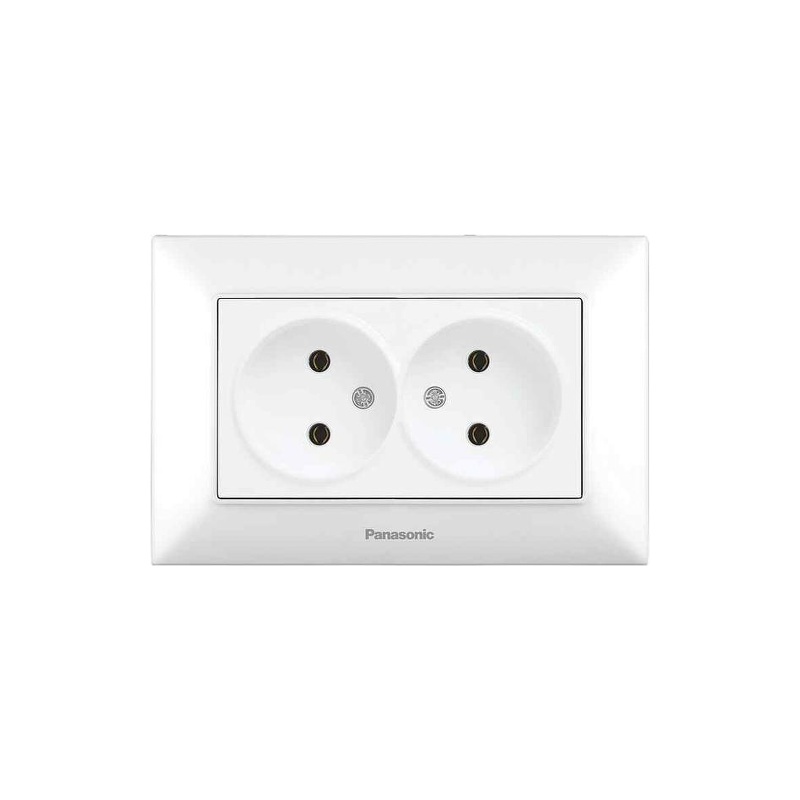 Розетка 2-местная Panasonic Arkedia Slim белая WNTC02042WH-UA1