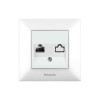 Розетка компьютерная 1-местная RJ45 CAT6e Panasonic Arkedia Slim белая WNTC04052WH-UA1