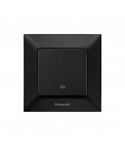 Выключатель 1-кл. реверсивный Panasonic Arkedia Slim чёрный WNTC00052BL-UA1