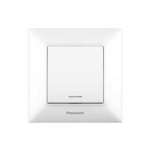 Вимикач 1-кл. з підсвіткою Panasonic Arkedia Slim білий WNTC00022WH-UA1