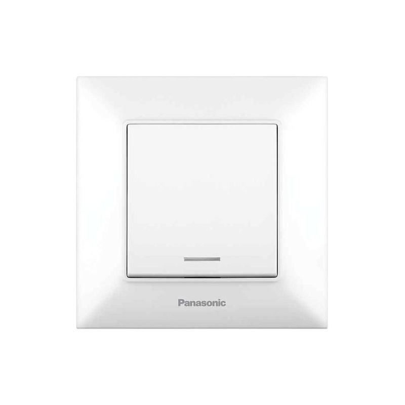 Выключатель 1-кл. с подсветкой Panasonic Arkedia Slim белый WNTC00022WH-UA1
