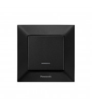 Выключатель 1-кл. с подсветкой Panasonic Arkedia Slim чёрный WNTC00022BL-UA1
