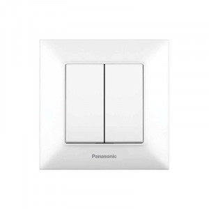 Вимикач 2-кл. Panasonic Arkedia Slim білий WNTC00092WH-UA1